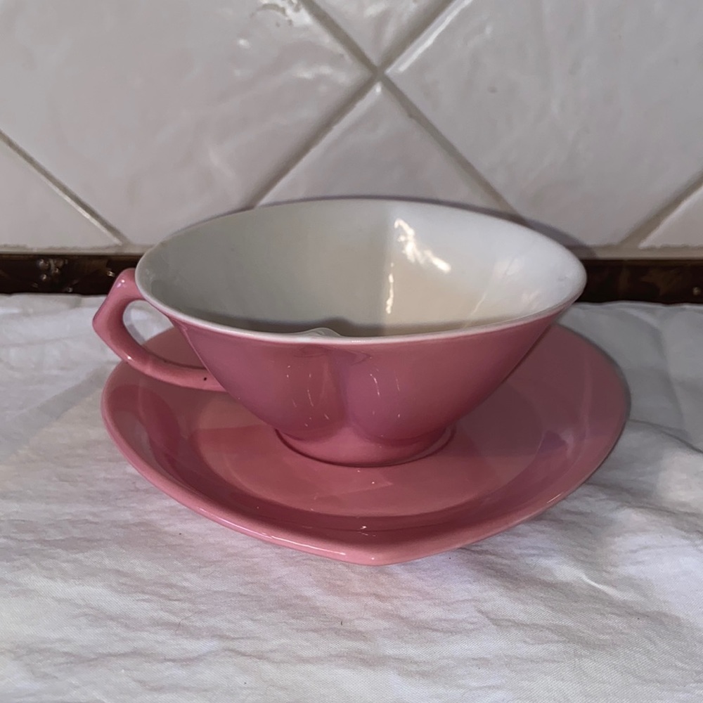 Vintage like new Pink Heart Mary Kay Cup Saucer Set